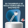 Hubrendy Tekno Yüksek Basınçlı 3 Fonksiyonlu Duş Başlığı
