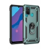 Hubrendy Bez Huawei Y6P Kılıf Sofya Yüzüklü Silikon Kapak - Yeşil