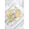 Pirinç Tel Sarma Model Gold Renk Kadın Bileklilk