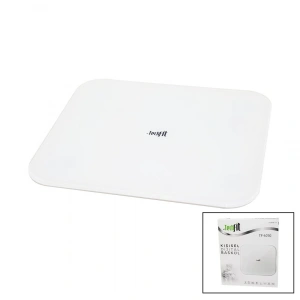 Hubrendy ÇER Gizli Ekran -soft Beyaz Cam Zemin Dijital Baskül Terazi 180kg Sensör -led Ekran -oda℃ Tf-1070