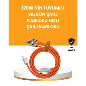 Hubrendy Kargo Çoklu Cihaz Dostu 120 w Hızlı Şarj Kablosu – Tek Kablo İle Her Cihaz Elinizin Altında