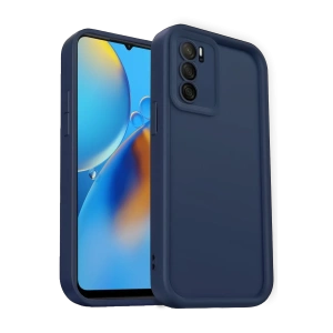 Hubrendy Bez Oppo A16 Kılıf Viera Silikon - Lacivert