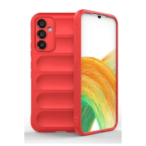 Hubrendy Bez Samsung A36 Kılıf Optimum Silikon - Kırmızı