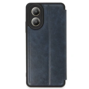 Hubrendy Bez Oppo A38 Kılıf Flip Cover - Lacivert