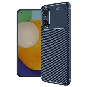 Hubrendy Bez Oppo A60 Kılıf Auto Focus Karbon Kapak - Lacivert