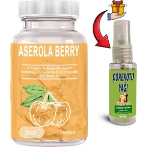 Hubrendy Bez Aserola Ekstratlı Probiyotikdetox 30LU Soft Jel Kapsüller + Çörek Otu Masaj Yağı
