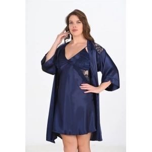 Hubrendy Beru 2li Lacivert Sabahlık Takımı Bigsize 6208