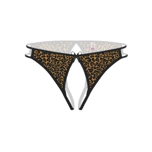 Hubrendy Beru  Ağı Açık Leopar Desenli Fantezi Külot String