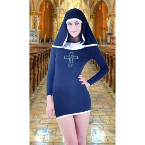 Hubrendy Beru B102707 Seksi Rahibe Kostümü