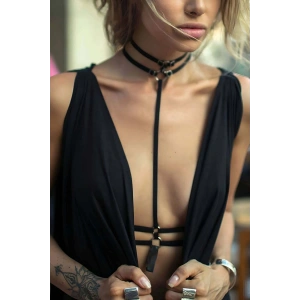 Hubrendy Beru Bel Boyun Detaylı Seksi Harness - Brf373