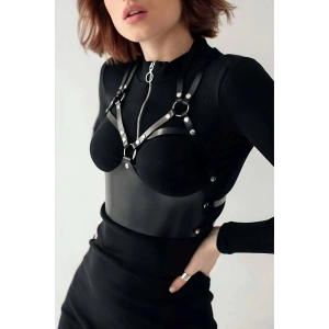 Hubrendy Beru Deri Harness Büstiyer, Şık Deri Korse - Brf872