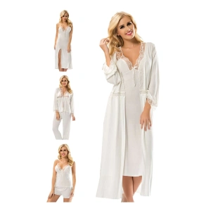 Hubrendy Beru Ekru Penye Çeyizlik 6 Lı Set - 1510