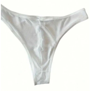 Hubrendy Beru Erkek  Biyeli Beyaz Transparan Brazillian Slip