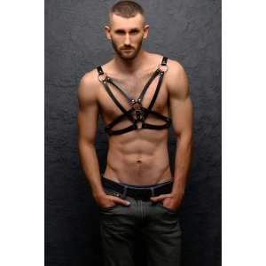 Hubrendy Beru Erkek  Göğüs Üzeri Deri Harness - Brfm104