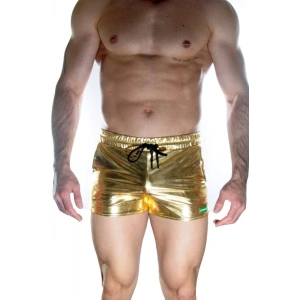 Hubrendy Beru Erkek Gold Lame Short