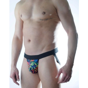 Hubrendy Beru Erkek Renkli Desenli Jockstrap İç Giyim