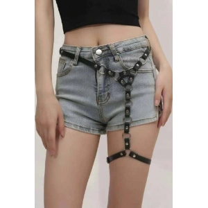 Hubrendy Beru Fantazi Deri Tek Bacak Harness - Brf973