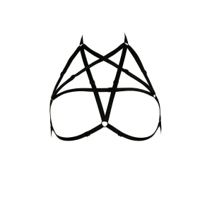 Hubrendy Beru Göğüs Bölgesi Şık Pentagram Harness - Brf170