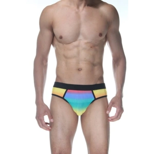 Hubrendy Beru Gökkuşağı Jockstrap Fantezi İç Giyim