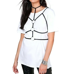 Hubrendy Beru Halka Detaylı Şık Deri Harness - Brf184