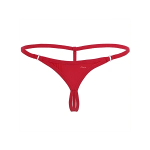 Hubrendy Beru  Halkalı Mini Kırmızı Kadın Fantezi G String