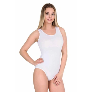Hubrendy Beru Kadın Çıtçıtlı Badi Geniş Askı Kancalı Atlet Beyaz 2083b