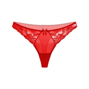 Hubrendy Beru  Kırmızı Dantelli Fantezi G String Külot