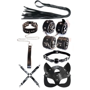 Hubrendy Beru Leopar Desenli Fantezi Set