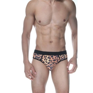 Hubrendy Beru Leopar Jockstrap Fantezi İç Giyim