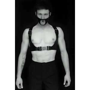 Hubrendy Beru Seksi Deri Göğüs Ve Maske Harness - Brfm112