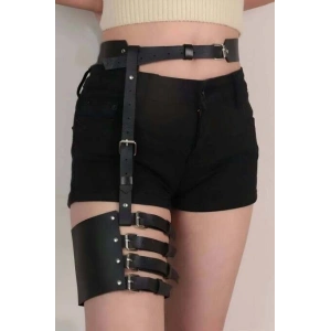 Hubrendy Beru Seksi Deri Jartiyer Aksesuarı - Brf1173