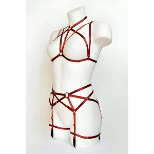 Hubrendy Beru Seksi İç Çamaşırı Harness Takım - Brf161