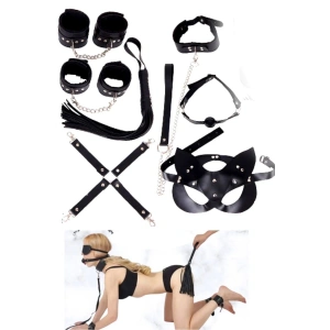 Hubrendy Beru Siyah Fantezi Set