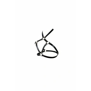 Hubrendy Beru Siyah Göğüs Harness Metal Halka Detaylı - Brf231