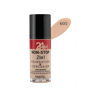 Hubrendy Bez 24H Non Stop 2in1 Foundation & Concealer - No: 605 Sand