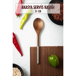 Hubrendy Bez Akasya Servis Kaşığı & Sunum Kaşığı