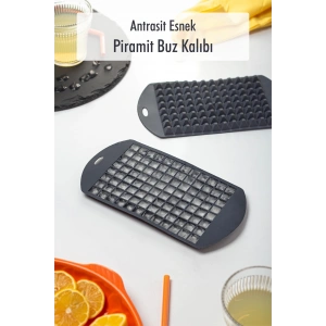 Hubrendy Bez Antrasit Piramit Buz Kalıbı(13*24*2 cm)