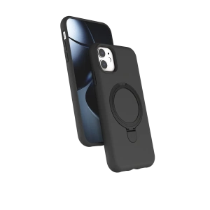 Hubrendy Bez Apple iPhone 11 Regal Magsafe Standlı Kapak - Titan Gri