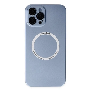 Hubrendy Bez Apple iPhone 12 Pro Kılıf Jack Magneticsafe Lens Silikon - Sierra Blue