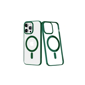Hubrendy Bez Apple iPhone 14 Pro Kılıf Element Magneticsafe Sert Kapak - Köknar Yeşili