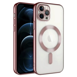 Hubrendy Bez Apple iPhone 14 Pro Max Kılıf Kross Magneticsafe Kapak - Rose
