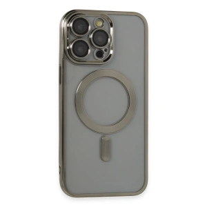 Hubrendy Bez Apple iPhone 14 Pro Max Kılıf Kross Magneticsafe Kapak - Titan Gri