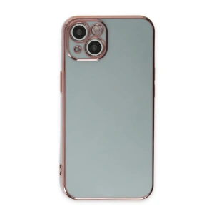 Hubrendy Bez Apple iPhone 15 Kılıf Volet Silikon - Açık Yeşil