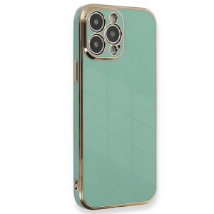Hubrendy Bez Apple iPhone 15 Pro Kılıf Volet Silikon - Açık Yeşil