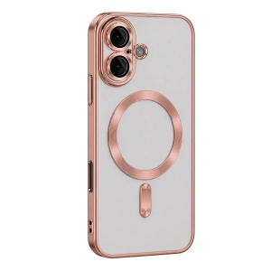 Hubrendy Bez Apple iPhone 16 Kılıf Kross Magneticsafe Kapak - Rose