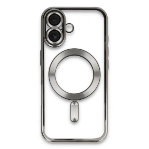 Hubrendy Bez Apple iPhone 16 Kılıf Kross Magneticsafe Kapak - Titan Gri