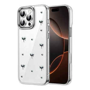 Hubrendy Bez Apple iPhone 16 Pro Max Fiyonk Desenli Kapak - Desen 1