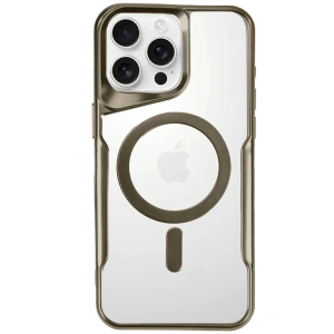 Hubrendy Bez Apple iPhone 16 Pro Max Kılıf Boyi Magsafe Silikon Kapak - Çöl Titanyum