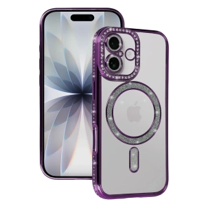 Hubrendy Bez Apple iPhone 17 Joke Simli Magneticsafe Kılıf - Derin Mor