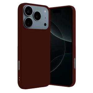 Hubrendy Bez Apple iPhone 17 Pro Nano içi Kadife Silikon - Bordo